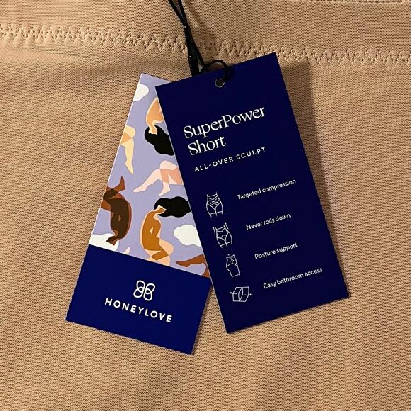 Honeylove SuperPower Short High Compression Sculpting Shapewear Sand NWT 3X - Picture 11 of 13